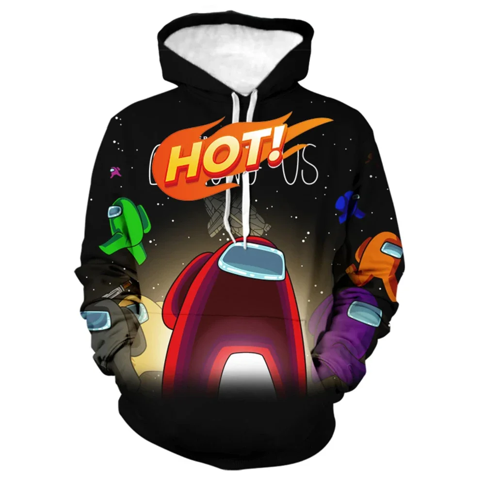 New Men's Boutique Space Robot Printed Hoodie Men's Street Fashion Top Men's Sports Breathable Hoodie Men's Warm Winter Hoodie