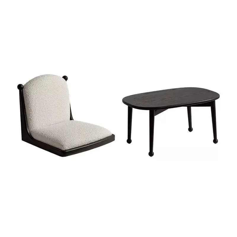 

Modern simple bay window coffee table, household light luxury solid wood bay window small table, combined floor