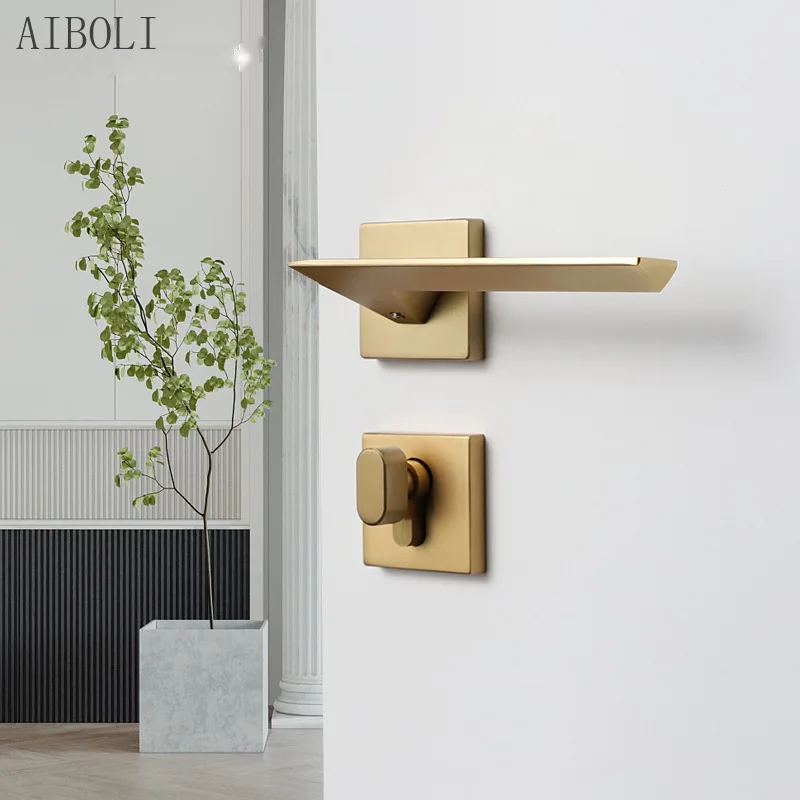 

Indoor Door Lock, Zinc Alloy Silent Magnetic Force, Bedroom Bathroom Wooden Door Split Lock