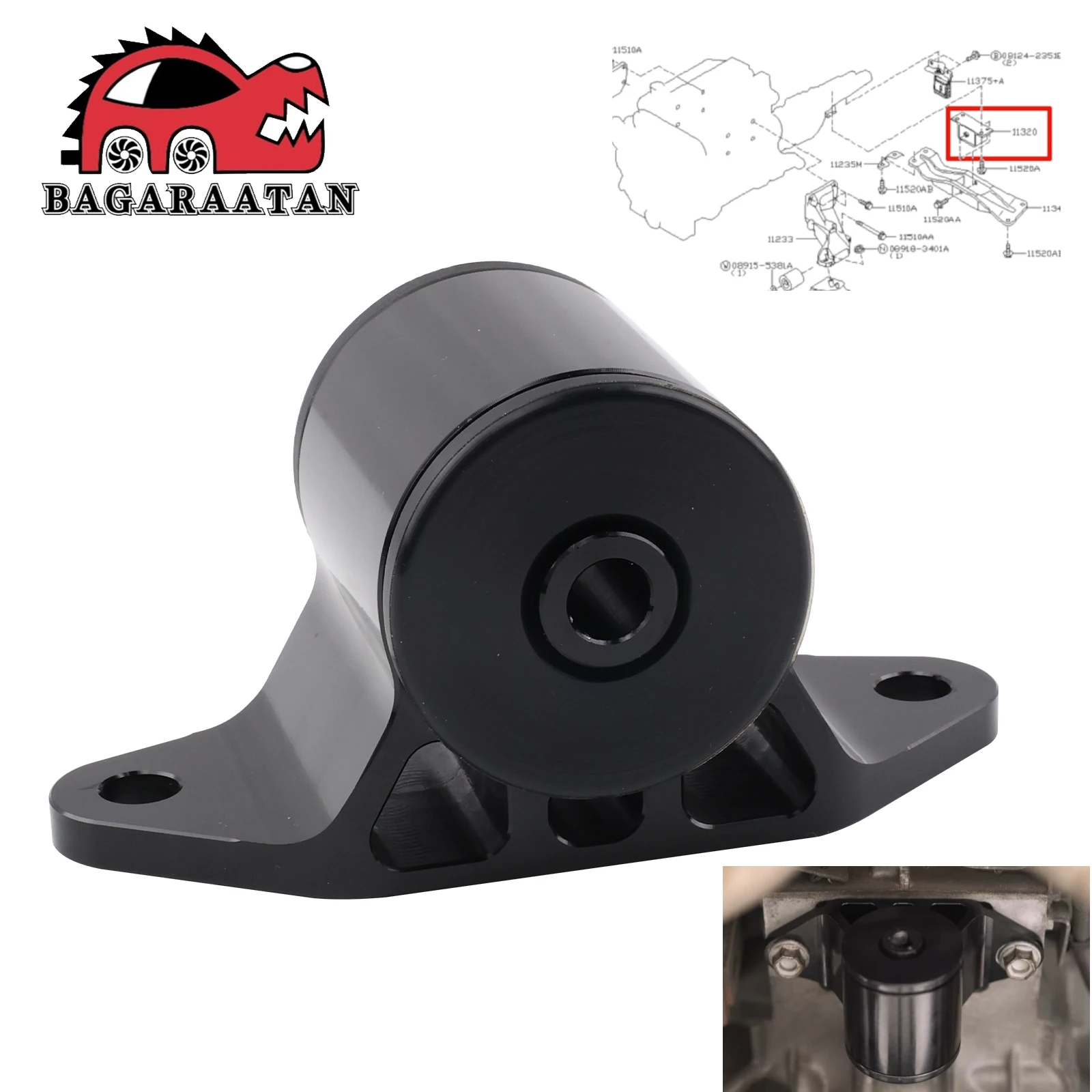 11320-RRZ30 Transmission Mount Performance 70ShA 80ShA Polyurethane For Infiniti G35 For Nissan Z33 350z 11320-CD000