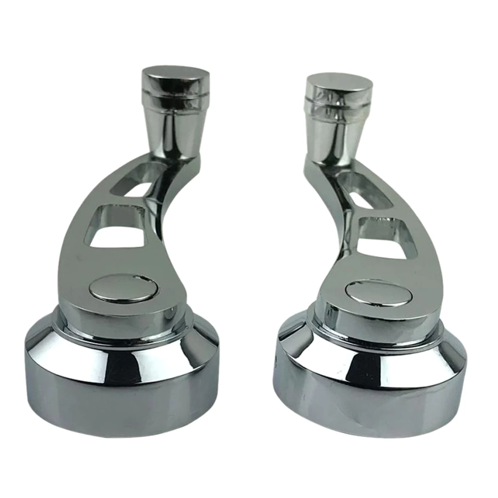 

1 Pair Chrome Billet Aluminum Window Crank Handle 4-1/4 Universal Manual Door Window Crank Handle Set Easy Installation