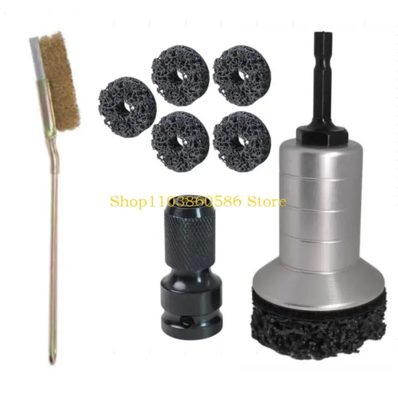 242A Universal Rusts Debris Removal Kit Double Purpose Connector Upgrades Axles Polishing Head for Car Motorcycle Maintenance