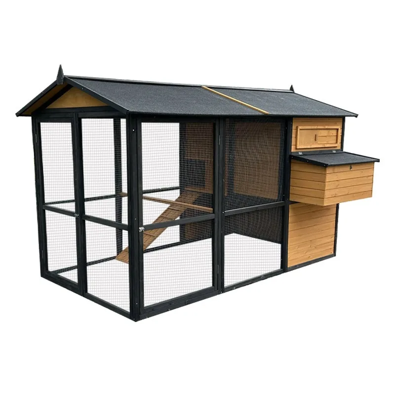Outdoor cat cage and coop, rain and sun protection, large chicken and rabbit house, cat house model 31