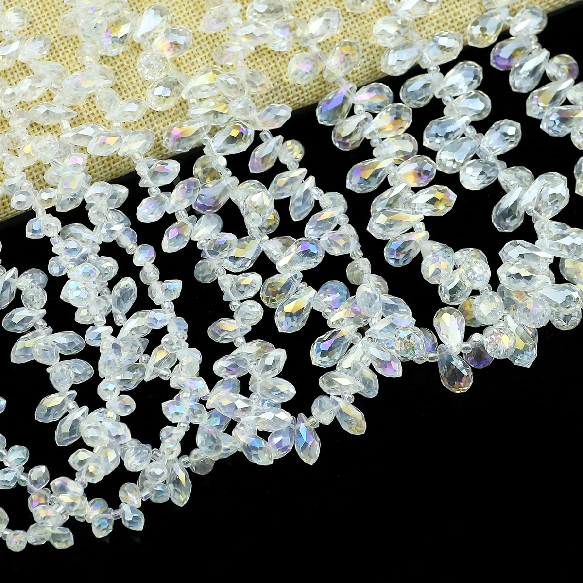 White AB Colorful Teardrop Austrian Crystal Spacer Loose Beads 5/6/8mm For Jewelry DIY Earrings Bracelets Pendants Accessories image 2