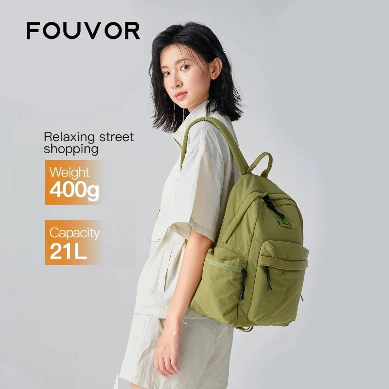 

Fouvor Women’s Backpack Durable Lightweight Large Capacity Travel Backpack Back‑friendly Versatile Convenient Bag 2026 3072-05