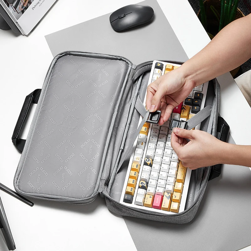 Portable Carrying Case Mechanical Keyboard Storage Box Pack for Logitech Mx Keys Wireless Keyboard Waterproof Hardshell Eva Bag