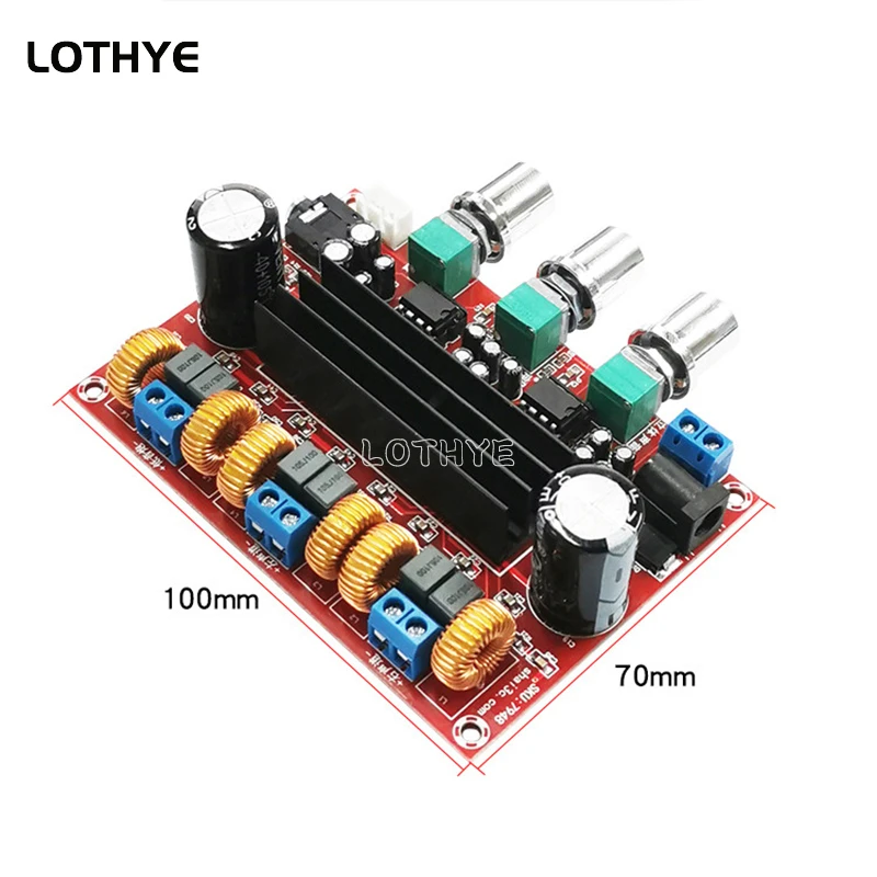 Digital Subwoofer Amplifier Board TPA3116D2 DC 12V-24V 2 * 50W+100W 2.1 Channel Digital Power Amplifier For DIY Audio