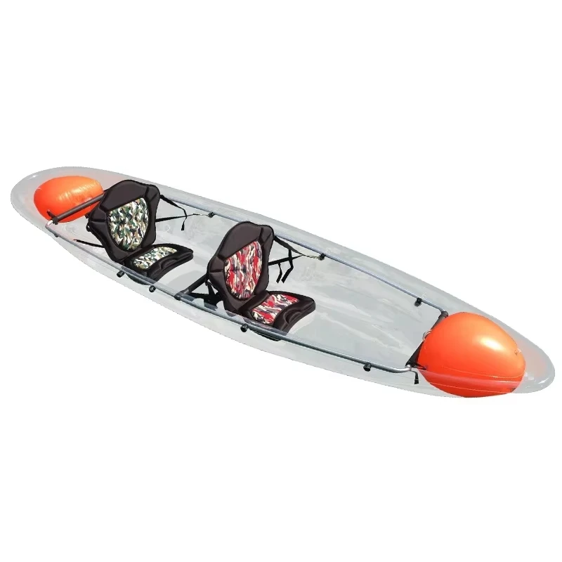

2 Person Double Seat Touring clear Kayaks PC Clear Ocean Boat Transparent Canoe Kayak