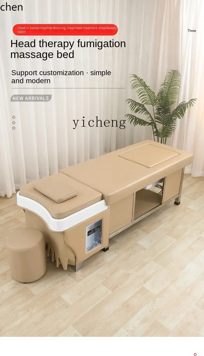 HXL Salon de coiffure pour Salon de coiffure traitement de tête Fumigation lit de thérapie de Massage intégré lit de Moxibustion