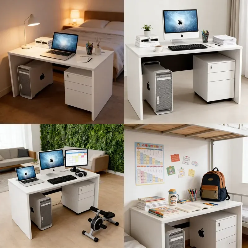 Factory Direct Simple Wood White Home Kid Study Laptop Computer Desk Writing Desks Table