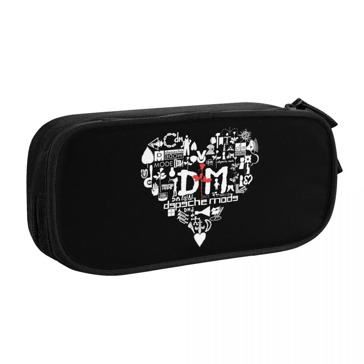 Custom Depeche Cool Mode Electronic Rock Pencil Case for Boys Gilrs Large Storage Pen Box Bag School Supplies