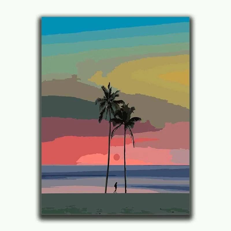 

5-0018 Misty Mountain Peak Oil Painting Handmade Abstract Landscape Art