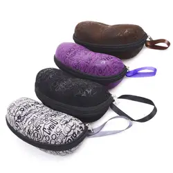 Hard Zipper Glasses Box Portable Letters Zip Hook Sunglasses Reading Glasses Carry Bag Sun Glasses Protective Case With Lanyard