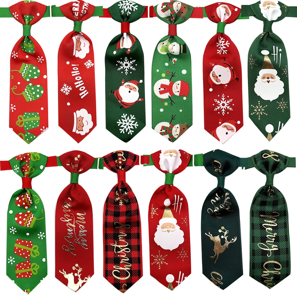 50/100pcs Christmas Dog Neckties Small Dogs Cats Bowties Collar For Dog Pets Bow Tie For Christmas Dog Grooming For Small Dogs