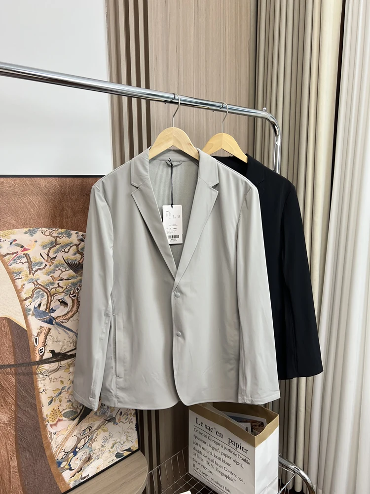 

Мужской костюм премиум-класса: дышащий, эластичный, простой, для повседневной носки, однобортный, с длинными рукавами, для деловых встреч и отдыха