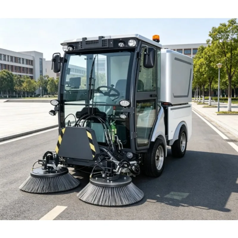 Multi Function Rechargeable Electric Road Sweeper Vacuum Absorption Water Spraying Combined Municipal Cleaning Equipment