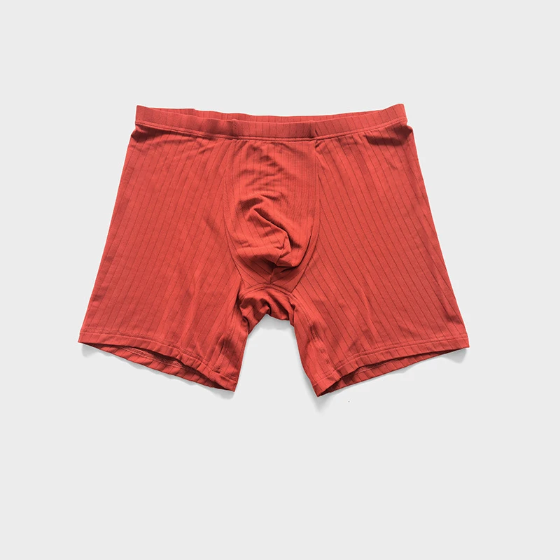 Schauen Sie sich Jugend Männer Modal Sport Boxershorts Unterwäsche langes Bein lockern schwarz blau grau rot rosa weich gestreifte Unterwäsche