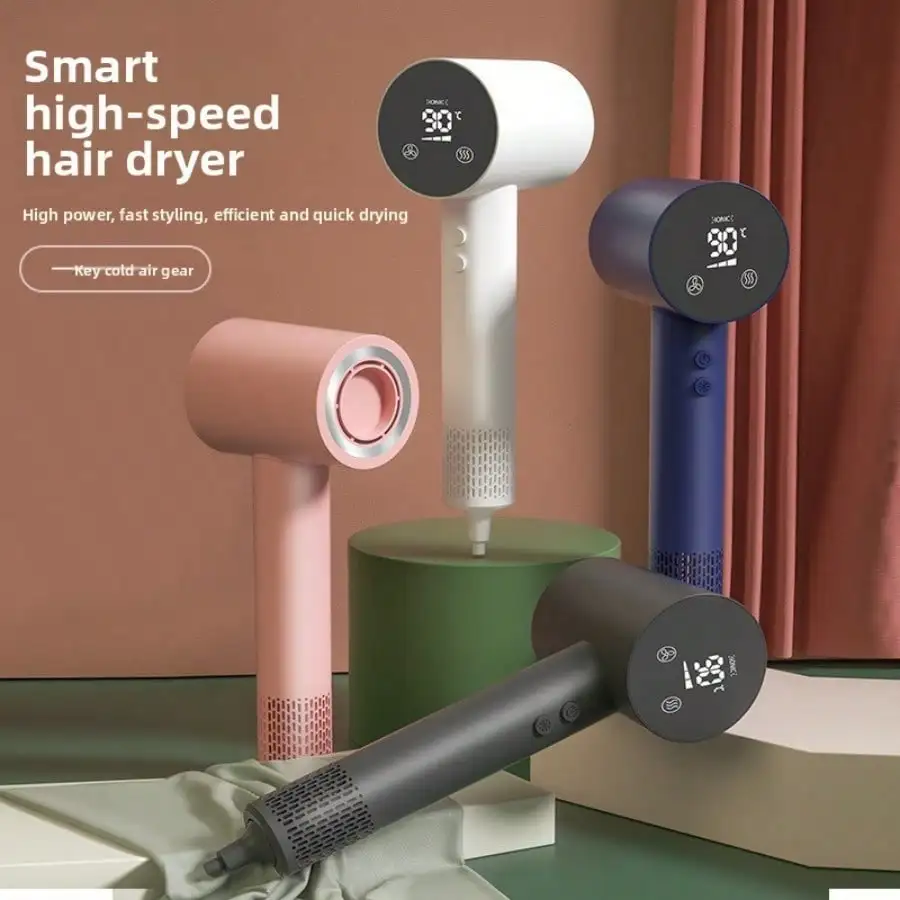 Professional Salon Negative Ion Hair Dryer, Touch Screen High Power High Wind Dryer, Low Noise Fast Drying Barber Tool，sb260414113382197514326