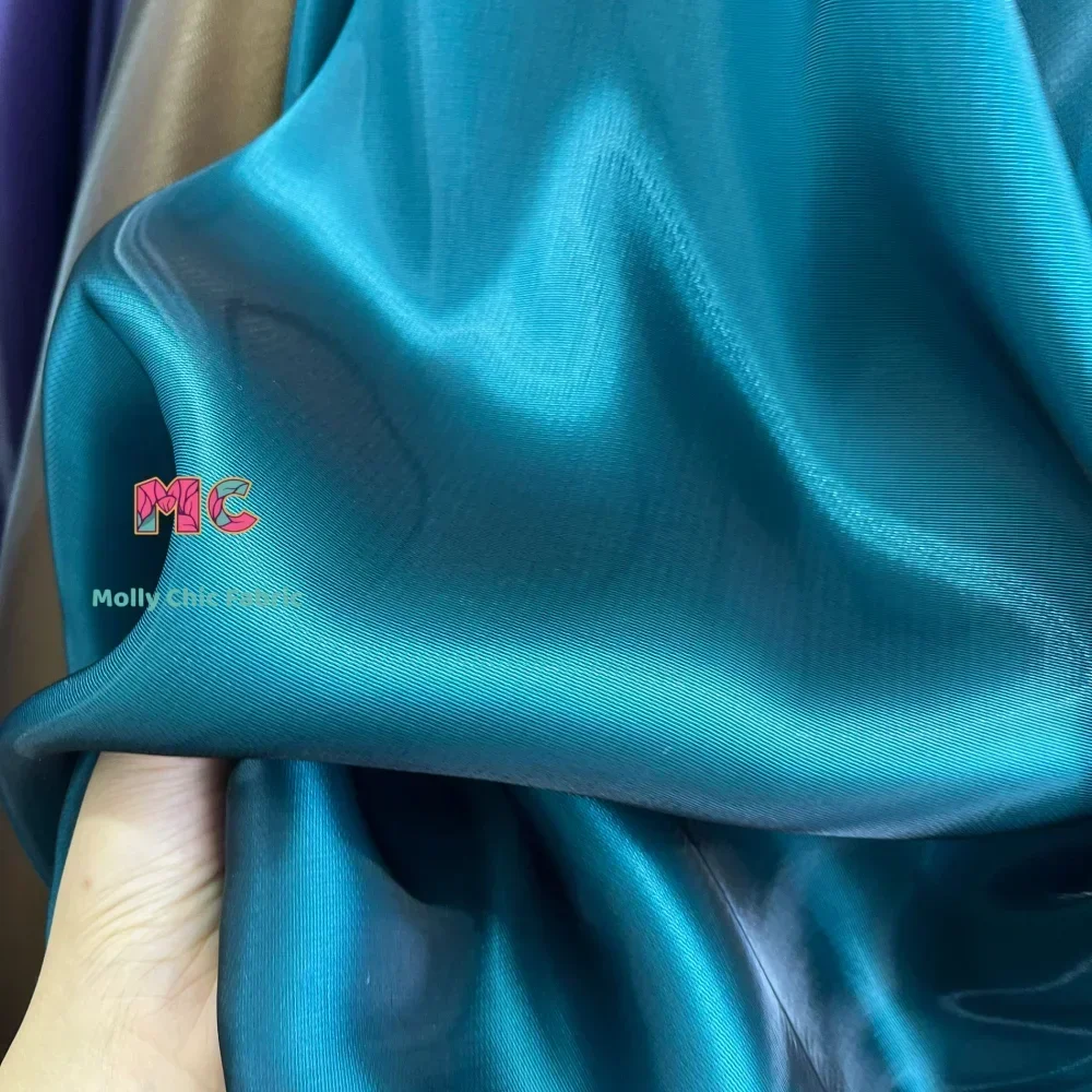 

Solid Color Water Gloss Satin Gloss TR Non Elastic Fabric Formal Dress Stage Costume Designer Stiff And Three-dimensional Fabric