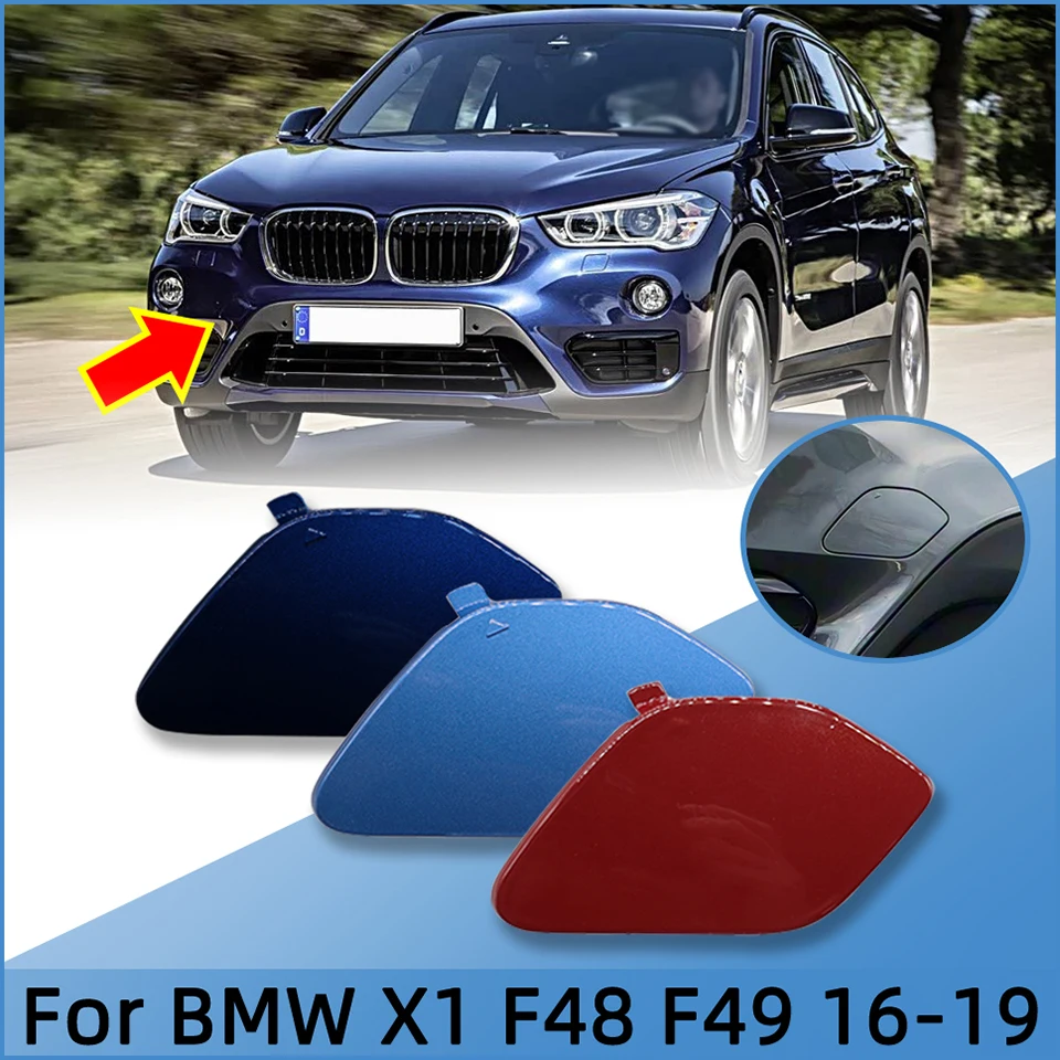 

Front Bumper Towing Hook Eye Cover Lid For BMW X1 F48 F49 2016 2017 2018 2019 Car Accessories Hauling Cap Shell Garnish Painted
