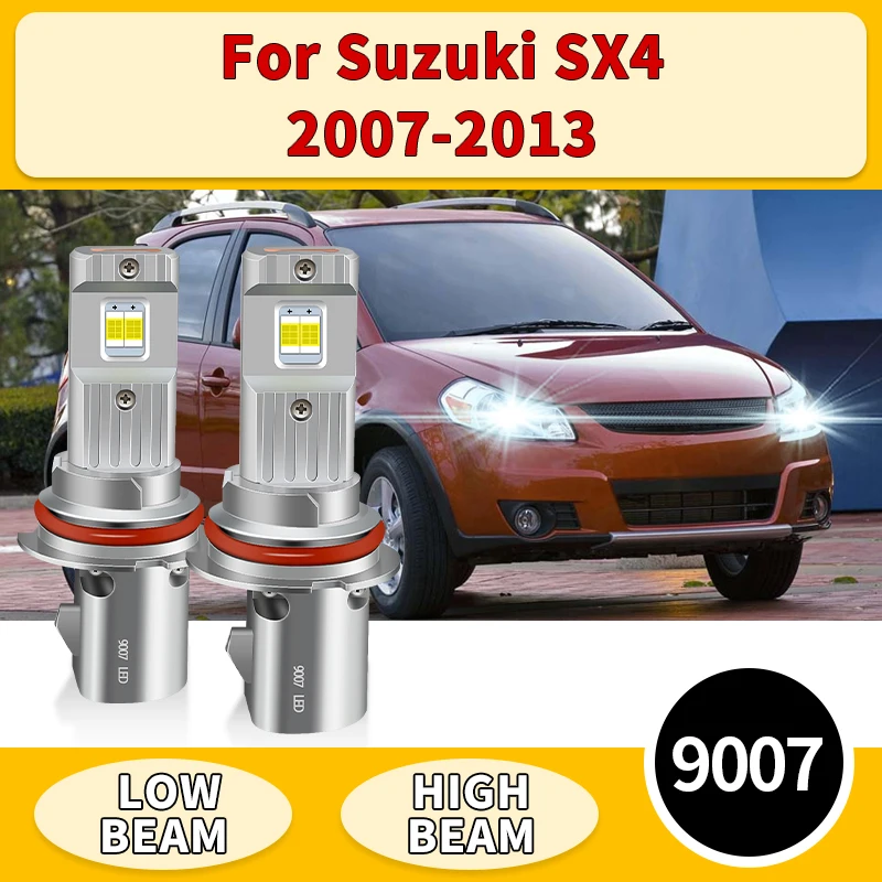 

2 шт. Canbus HB5 9007 светодиодная лампа дальнего ближнего света 12 В автоматическая противотуманная фара для Suzuki SX4 2007-2013 супер яркий белый 30000LM