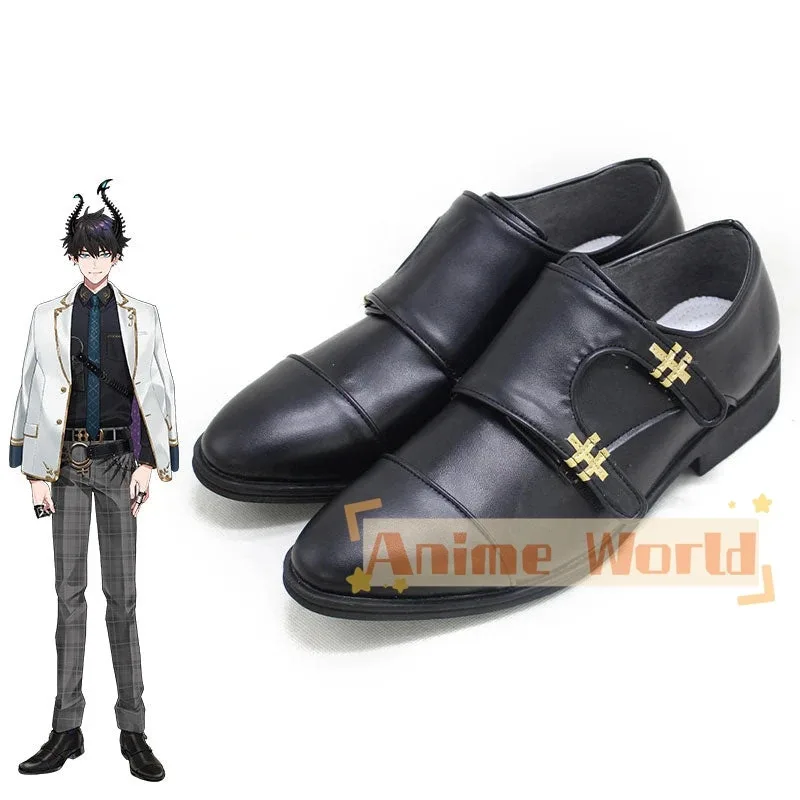 أحذية ILUNA Ren Zotto السوداء التأثيرية أحذية كرنفال الهالوين مصنوعة حسب الطلب