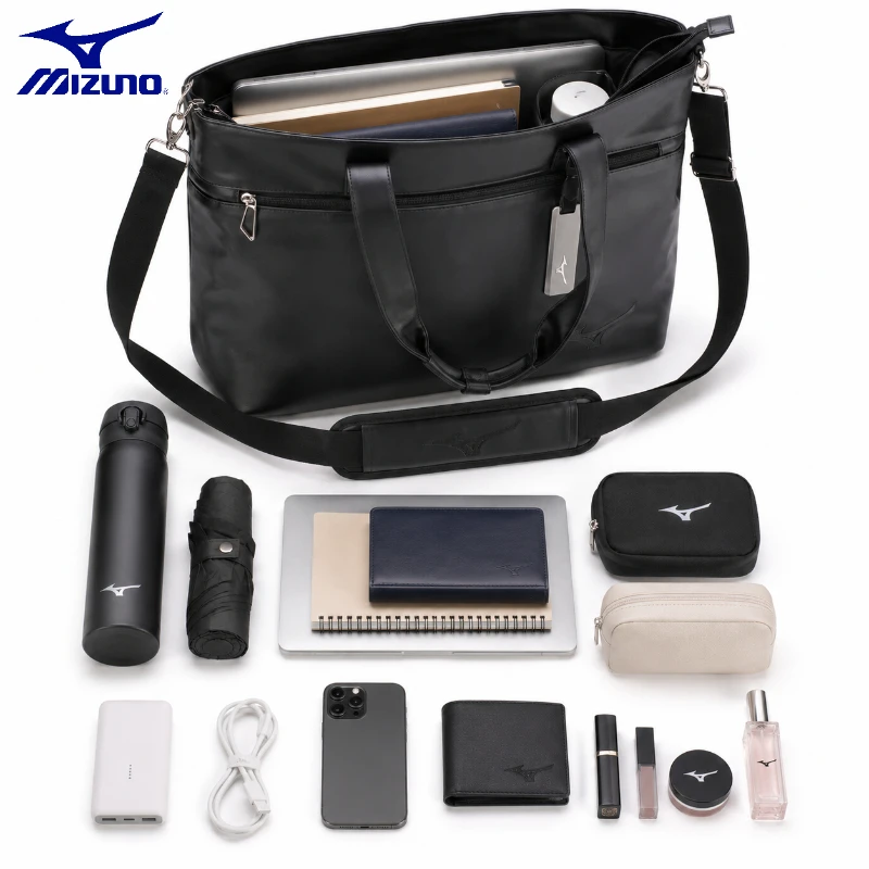 Picture 7: Mizuno Golf Clothes Bag Large Capacity Garment Storage Bag with Separate Shoe Compartment Portable Handbag for Daily Golf Sport