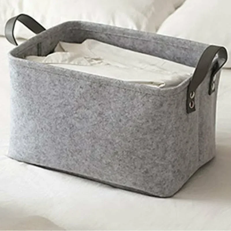 Laundry Basket Felt Toy Book Foldable Storage basket Dirty Clothes Toys Holder Container Living Room Bathroom Organizer ZM73017