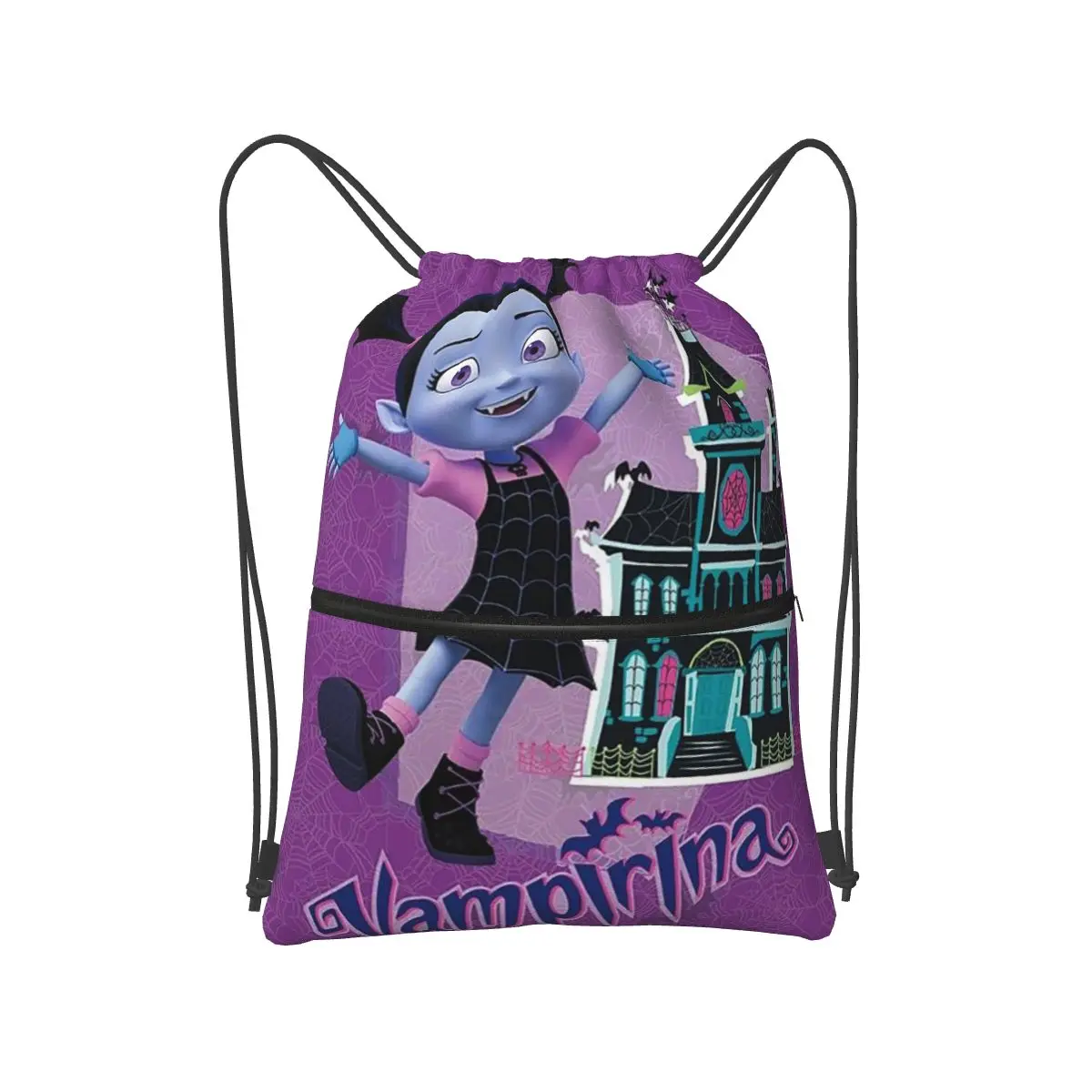 

Girls Vampirina Print Backpacks Portable Drawstring Bundle Pocket Storage Bag Book Bags for Man Woman Students