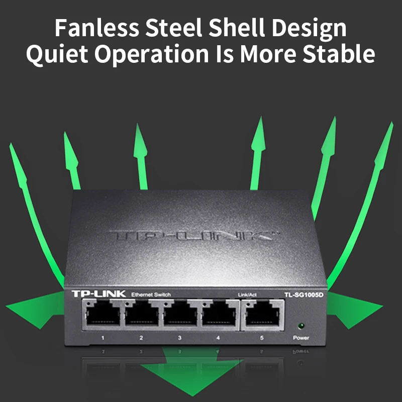 TP-Link 5 منافذ جيجابت إيثرنت محول 1000BASE-T محول الشبكة التوصيل والتشغيل محور الشبكات الإنترنت الفاصل TL-SG1005D #4