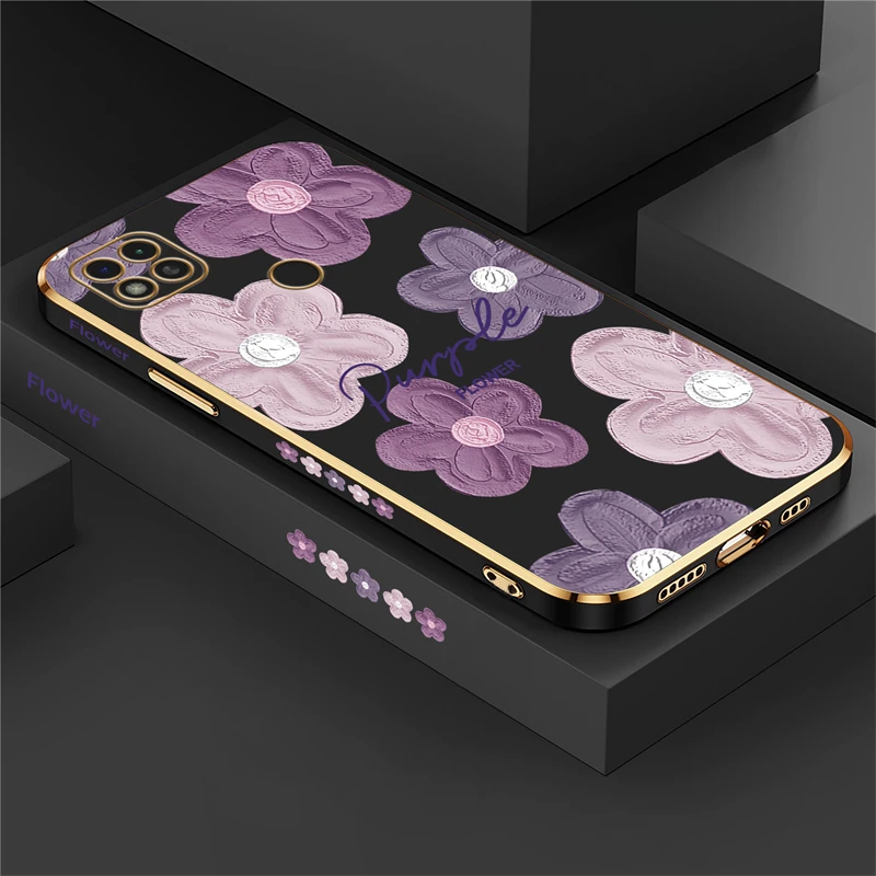 Silicone Case For Xiaomi Redmi 9C 10 7 12C 9A 8A 9T A1 K20 K30 K40 Pro Painting Flowers Shockproof Soft Back Cover Coque