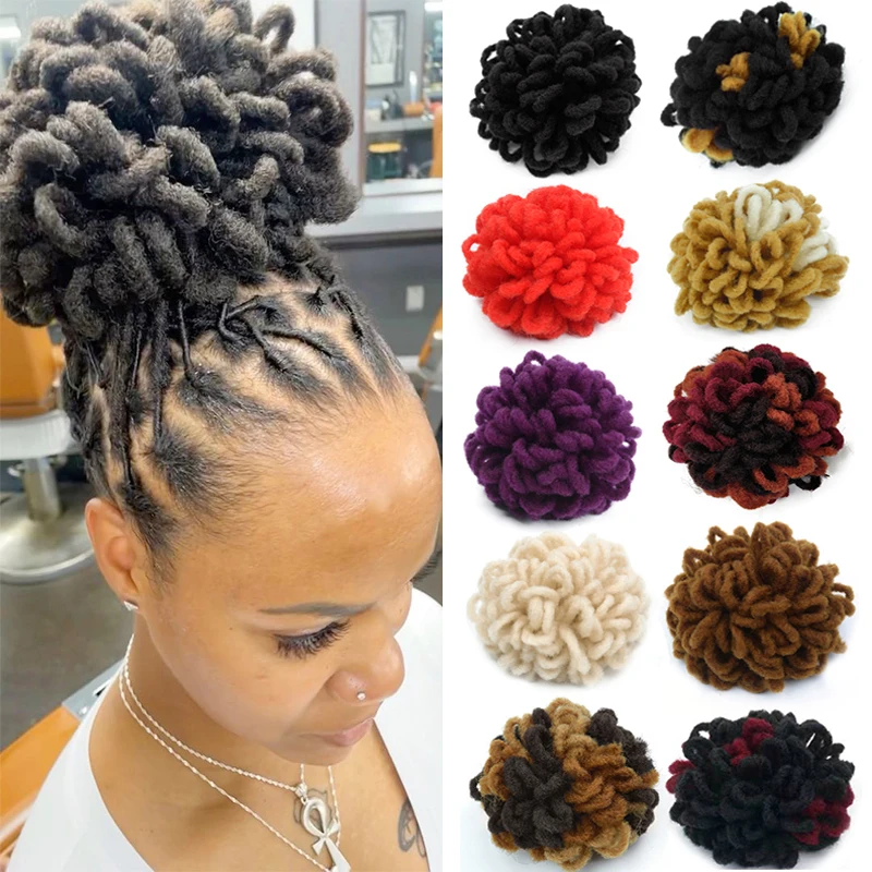 

8 Inch Clip on Faux Loc Drawstring Ponytail Hair Pieces Dreadlock Crochet Hair Ponytail for Black Women Pony Tails Hairpieces