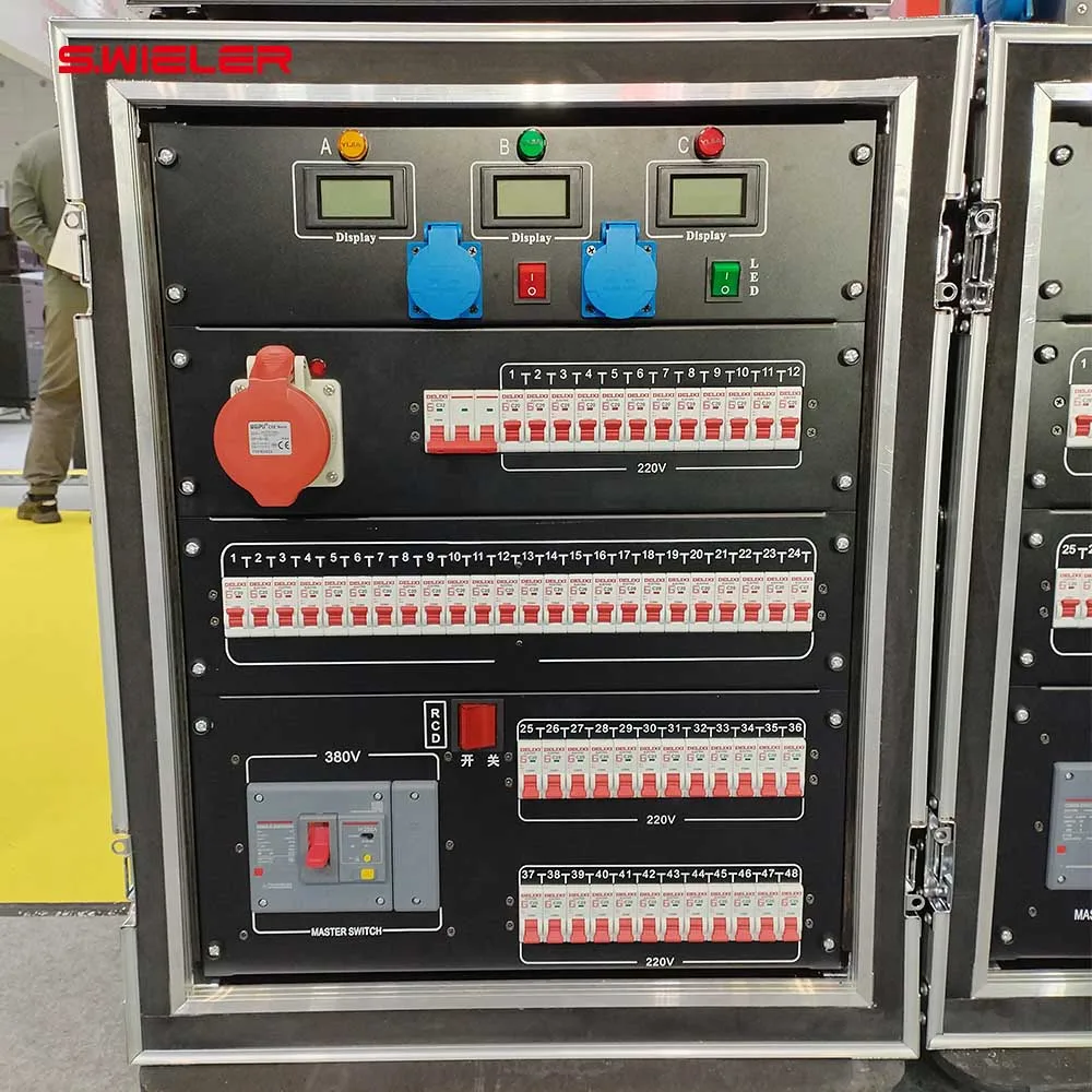 3-Phase Distro Power in 200a/400a Stage Performance Dj Lighting America Standard Power Distributor 19-Pin Socapex 16a Outlet