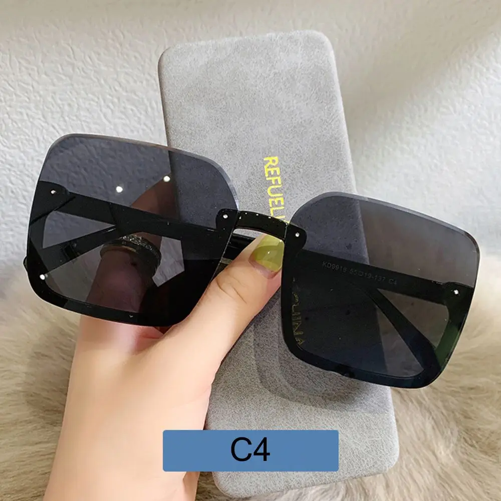 Classic UV400 Driver Goggles Oversized Sunglasses Eyewear for Lady Big Frame Women Square Sun Glasses