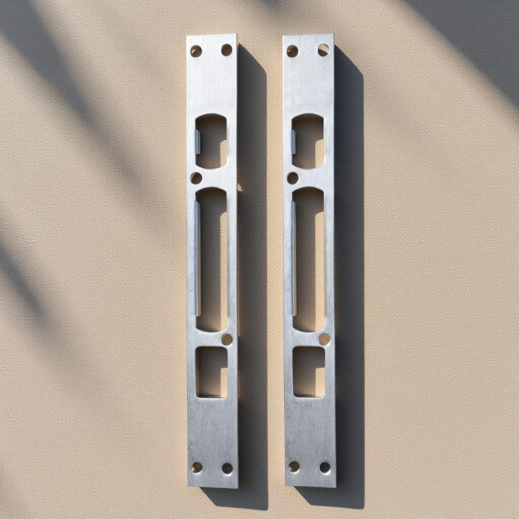 

2Pcs Door Strike Plates Stainless Steel Reinforcement Quick Install Security Protection Plate Covers for Home Entry