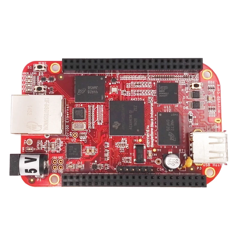 

Черная промышленная встроенная макетная плата BeagleBone Cortex-A8 eMMC, 4 ГБ, красная плата, совместимая с Ubuntu/Android/Debian