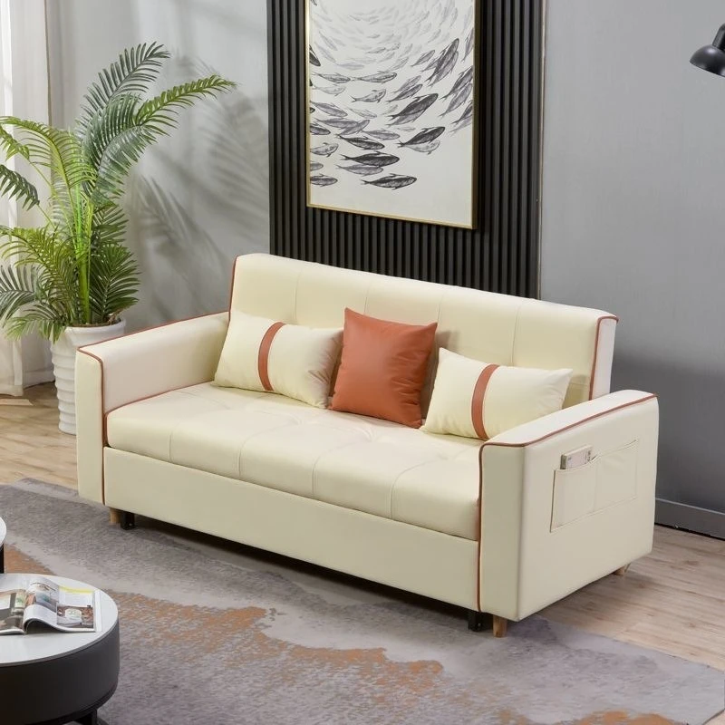Multifunctional sofa bed dual-purpose modern pull-out folding office living room pull-out retractable single and double sofa bed