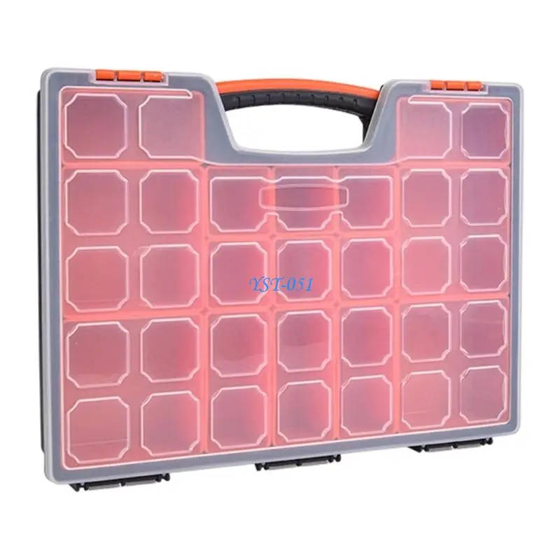 E15A Heavy Duty Stackable Parts Tray with Movable Partitions and Latches