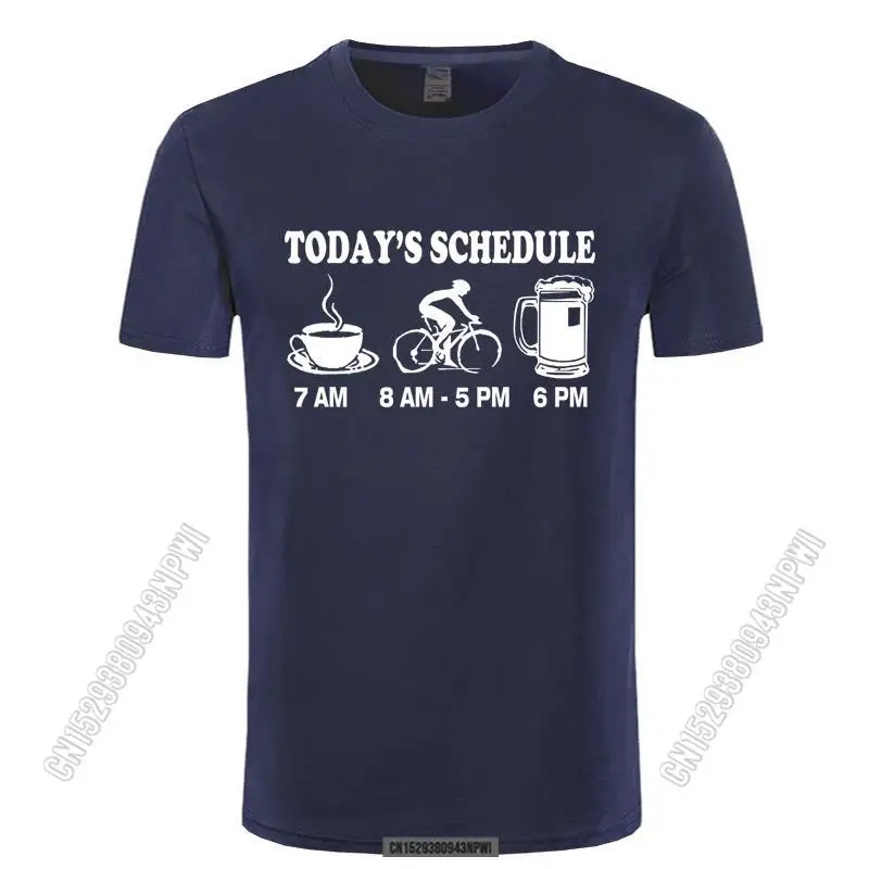 

New Mens T Shirts Funny Cycls T-Shirt Mountain Biking Schedule Tee Pure Cotton Brand New T-Shirts