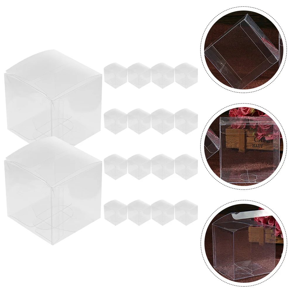 

20 PCS Clear Boxes for Storage Pvc Chocolate Bars Wrapping Party Case Candy Gifts
