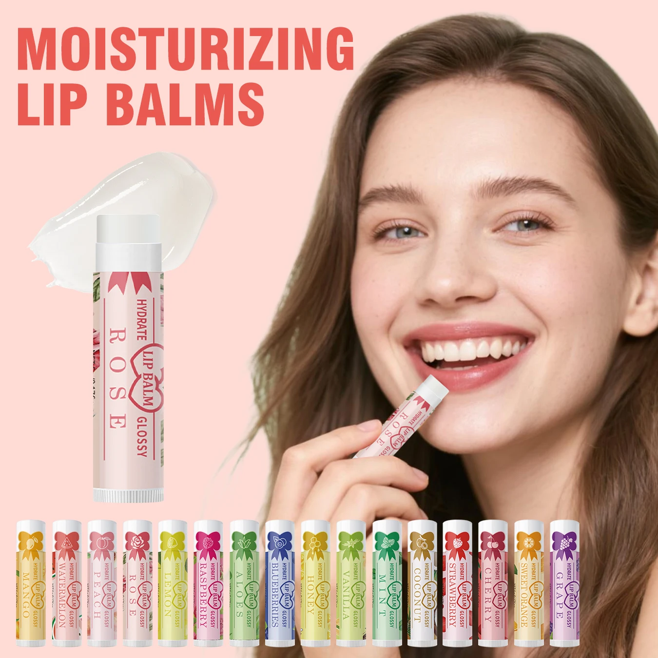 80 Pieces of Lipstick Contain Coconut Oil - Moisturize Chapped Lips - 16 Flavors - New Year Gifts Holiday Gifts