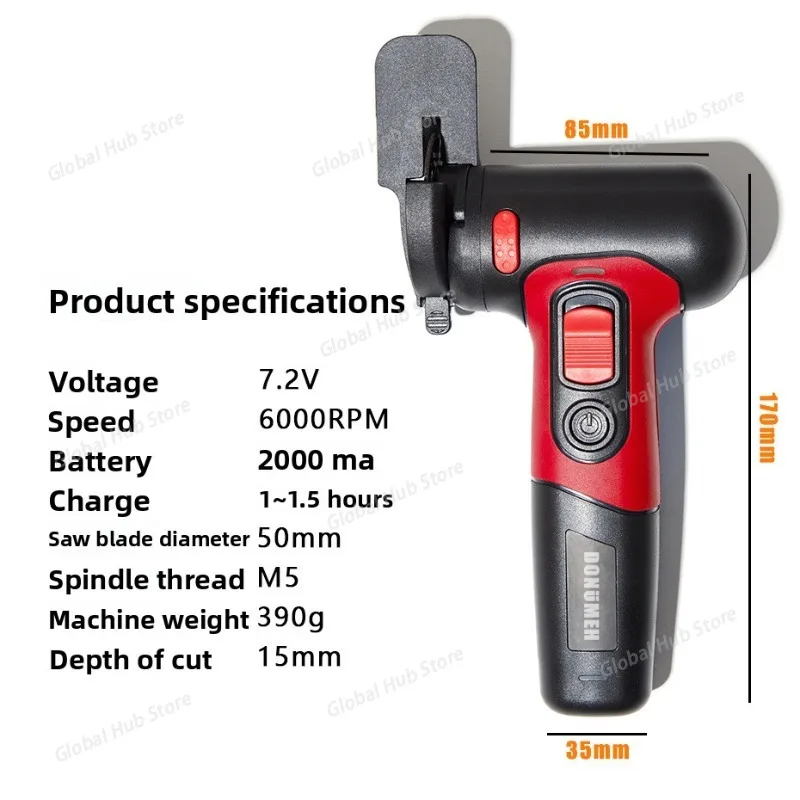 7.2V Mini Lithium Battery Angle Grinder, Cutting Machine, Grinding Machine, USB Charging Polishing Machine, Handheld Maintenance