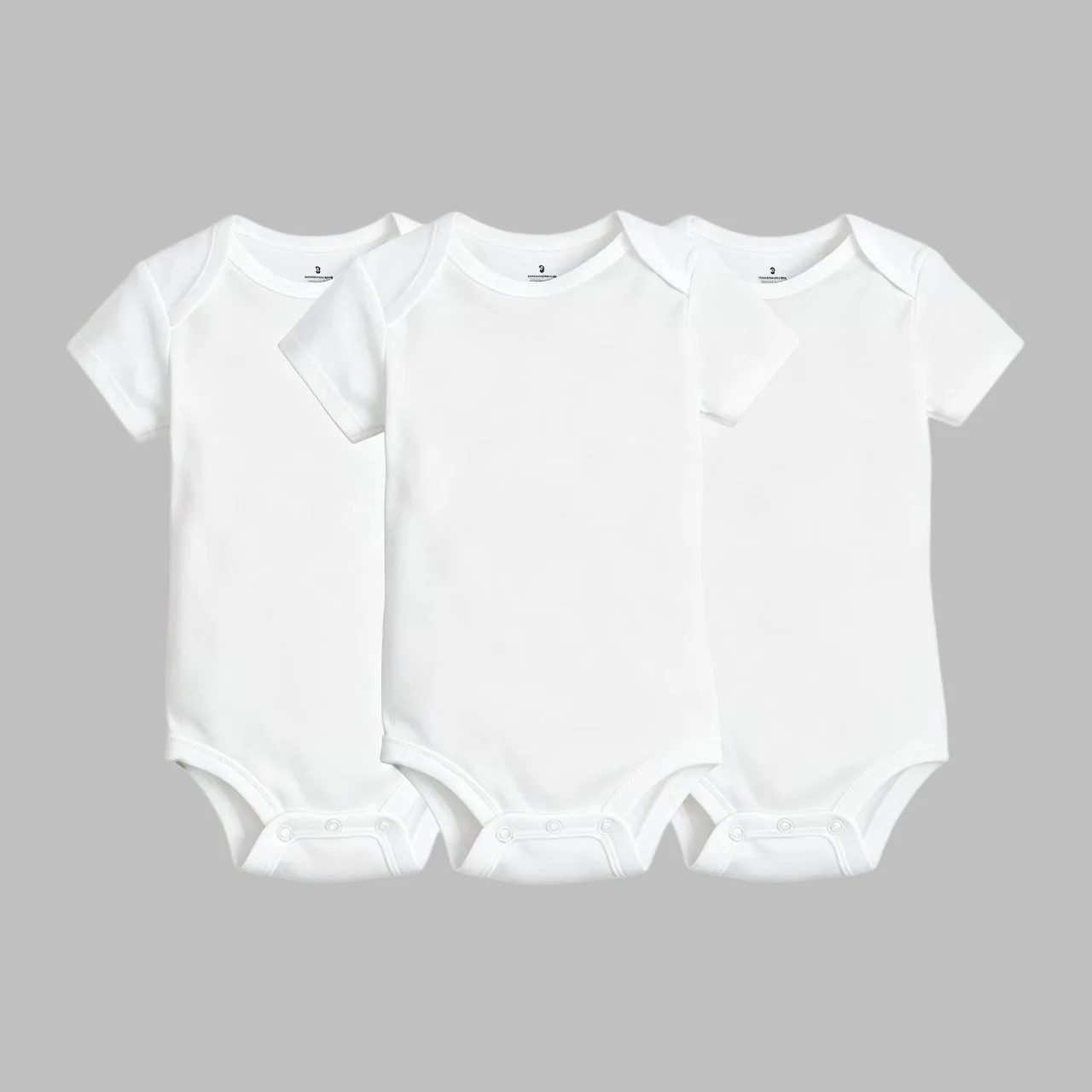 3-5 PCS/lot Bodysuit For Newborns Cotton Short Sleeve Infant Baby Girls Boys Jumpsuit Soft Solid Baby Clothes 3-24Month