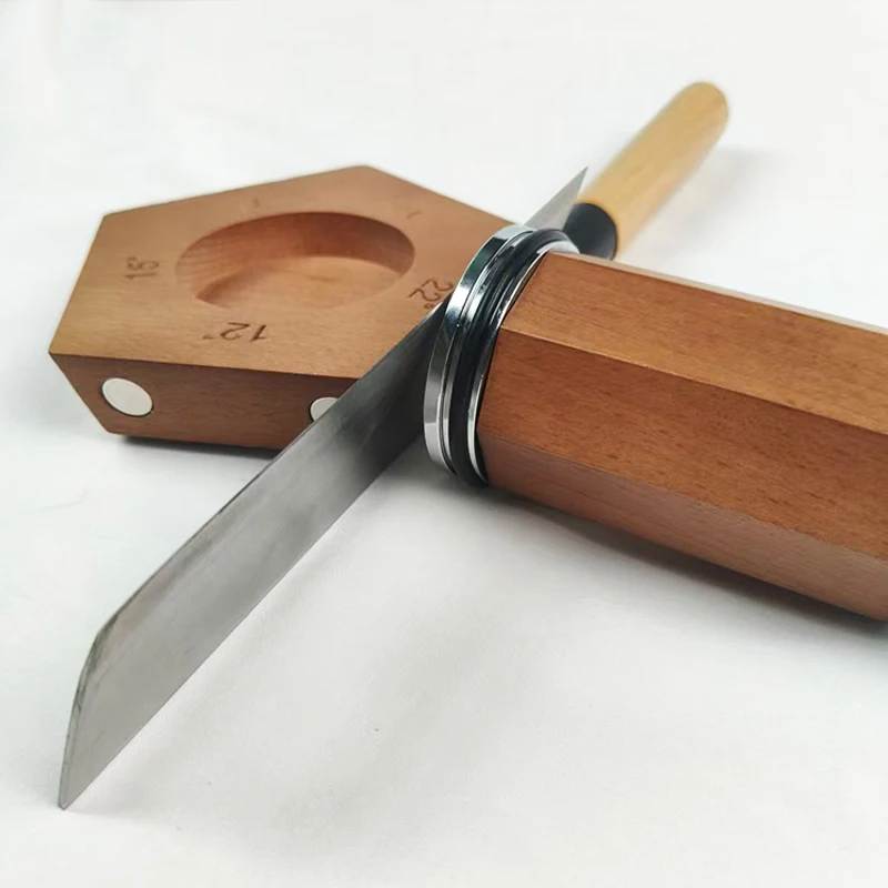 

ALG Magnetic Hexagonal Roller Knife Sharpener, Rolling Wheel Knife Sharpener Set, Rolling Sharpening Stones