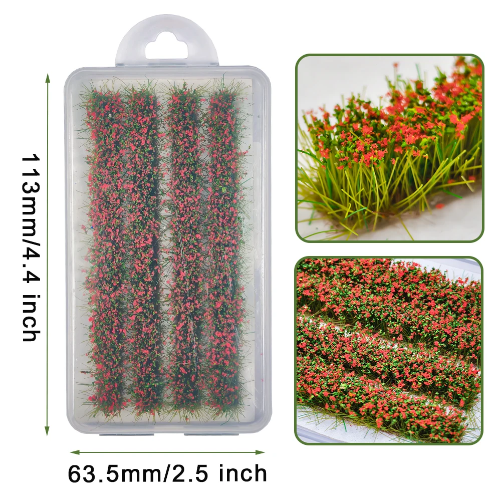 10MM Artificial Flower Cluster for Diy Model Making/Dioramas Supplies/Garden Landscape/Dollhouse Decor/Wargaming Scene 4pcs/box view 5
