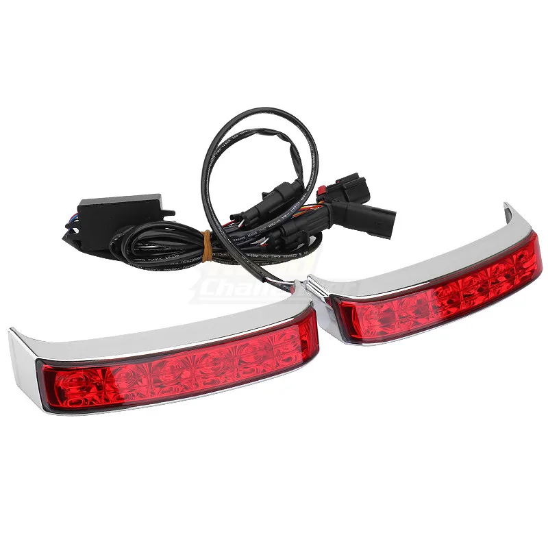 Motorcycle LED Saddlebag Brake Running Luggage Turn Signal Lights Brake Tail Light Lamp For Harley Touring Electra Street Glide