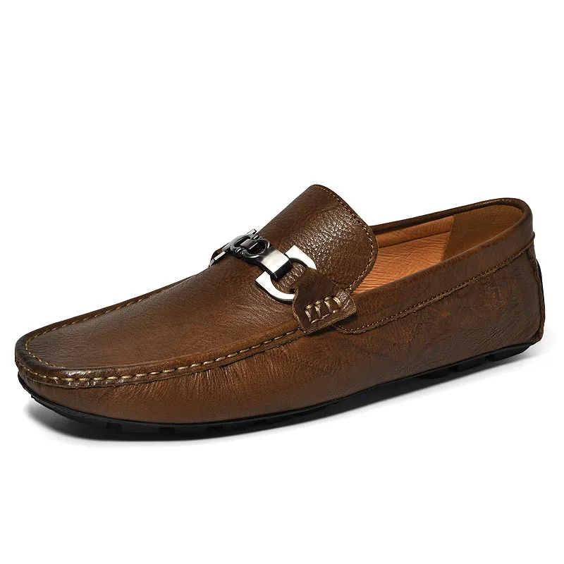Men Loafers Genuine Leather Slip On Casual Shoes Loafer Driving Shoes Italian Luxury Brand Designer Fashion Mocasines Hombre