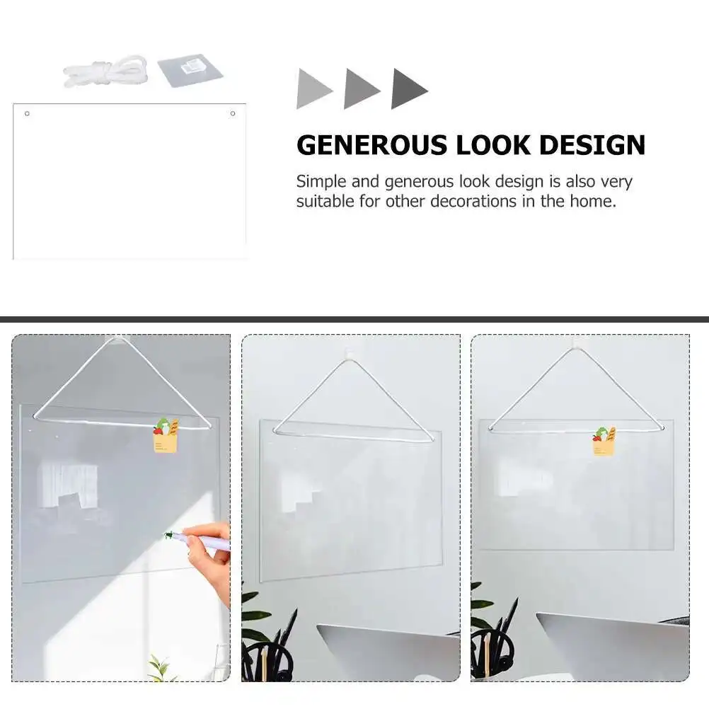 3D Acrylic Magnetic Calendar Menu Wall Mounted Whiteboard Memo Erasable Office Memo Writing Board Compact Wall Display Board