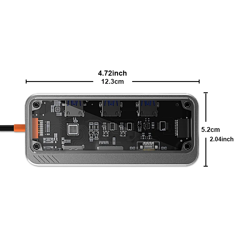 USB C Hub For MacBook Pro/Air Type C to HDMI Adapter Thunderbolt 3 PD SD TF Card Reader - Compatible Type C Hub Adapter