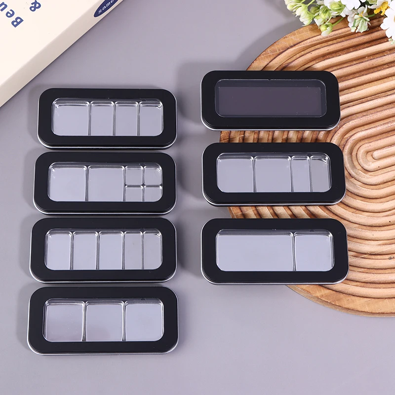Leere Magnetische Lidschatten-Palette Nachfüllbarer Schwarzer Transparenter Make-up Aufbewahrungsbehälter DIY Kosmetik Lippenstift Foundation Rouge Behälter